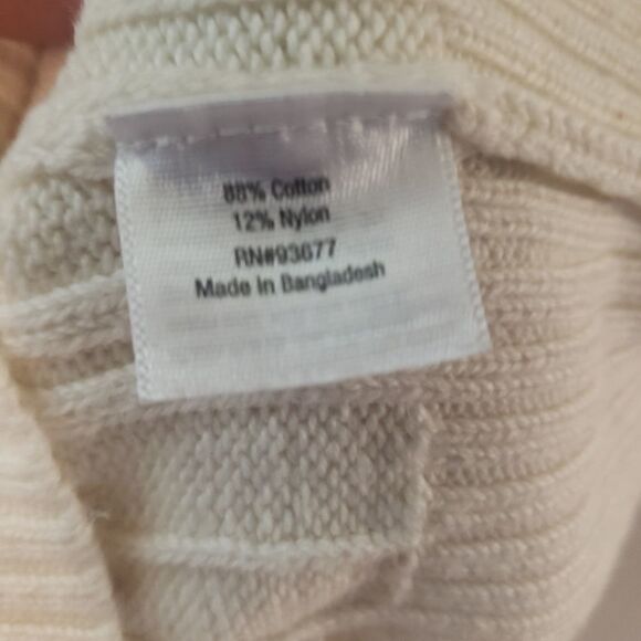 St JOHN'S BAY Women's Cream Turtle Neck Sweater - Picture 14 of 16